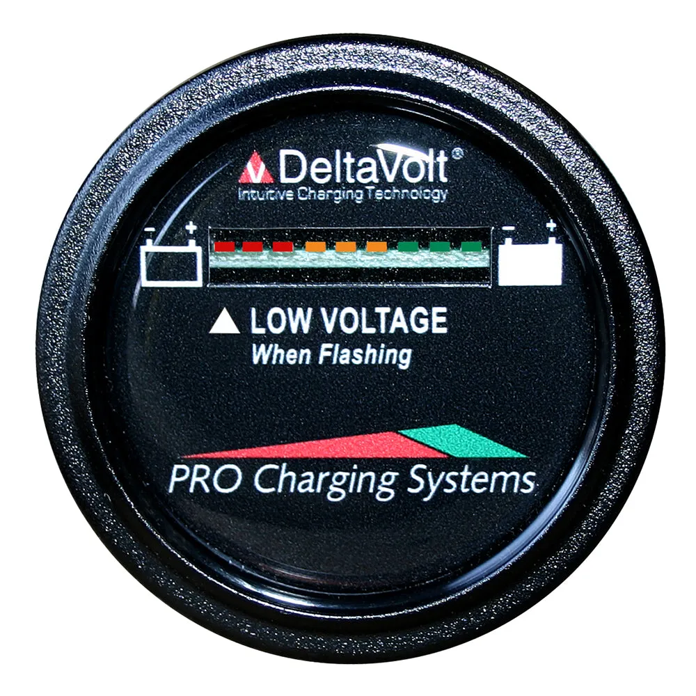 Dual Pro Battery Fuel Gauge - DeltaView? Link Compatible - 12V System (1-12V Battery, 2-6V Batteries)