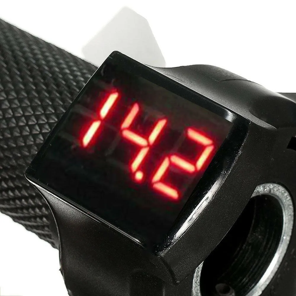 Electric E-bike Bicycle Throttle Grip Scooter Handlebar LEDs Digital Meter Tube