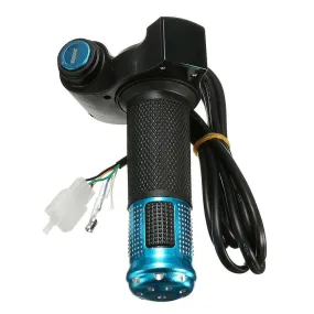 Electric E-bike Bicycle Throttle Grip Scooter Handlebar LEDs Digital Meter Tube