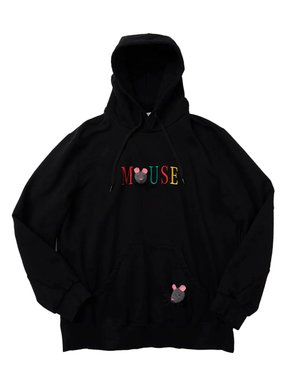 Embroidery Hoodie With Mice