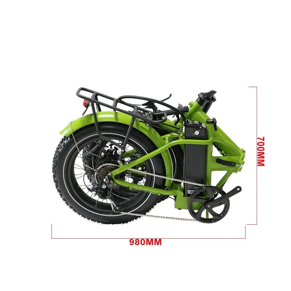 Eunorau FAT-MN 48V500W 20'' Fat Tire Folding Step-Over Electric Bike