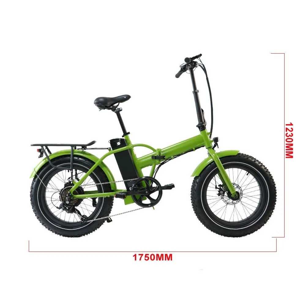Eunorau FAT-MN 48V500W 20'' Fat Tire Folding Step-Over Electric Bike