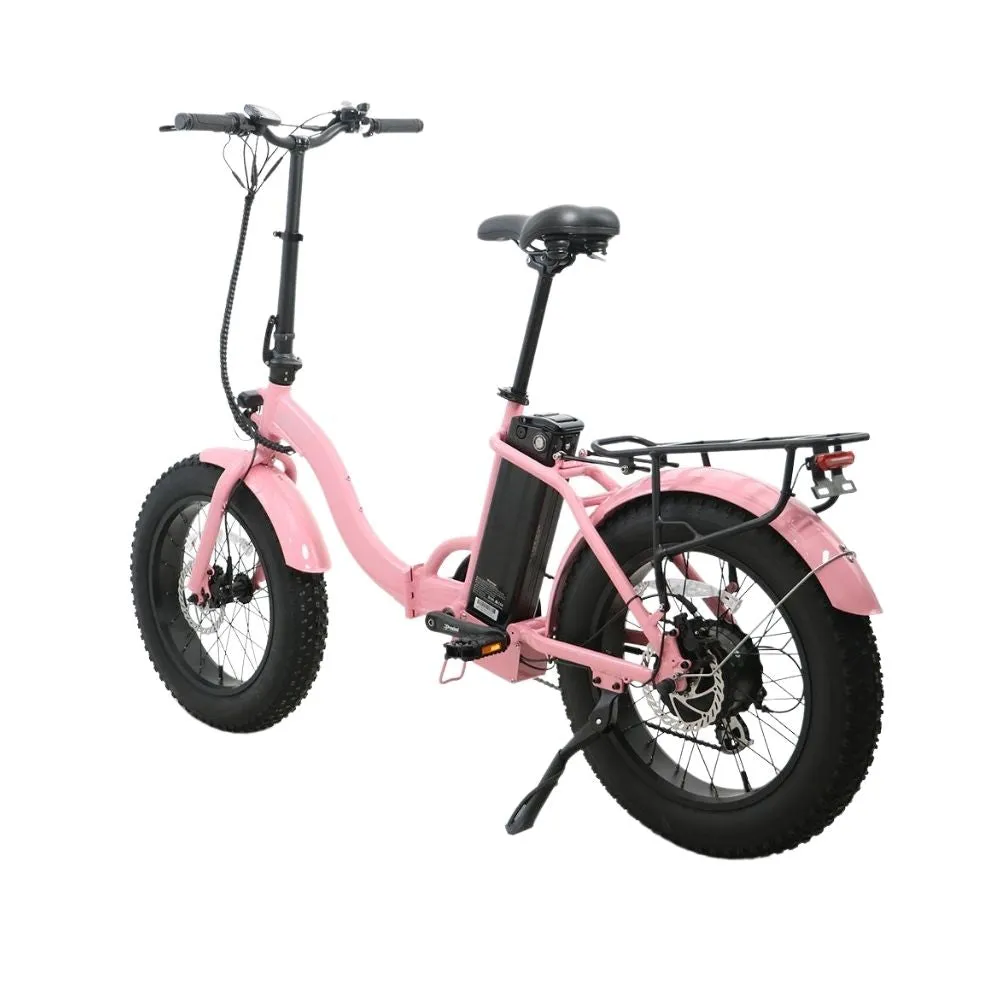 Eunorau FAT-STEP 48V500W 20'' Fat Tire Folding Step-Thru Electric Bike