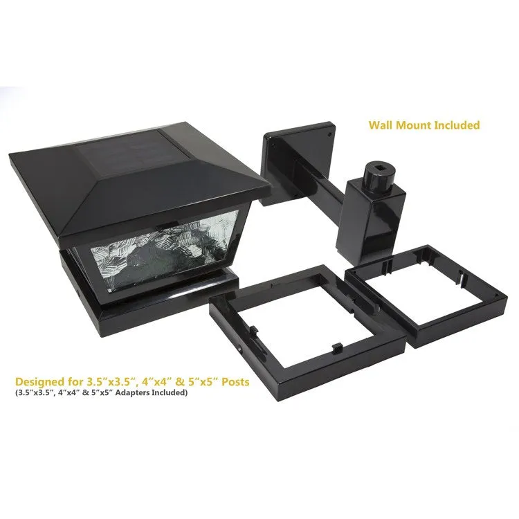 Fairmount 5" x 5"/4" x 4"/3.5" x 3.5" Solar Post Cap - Black 2-Pack