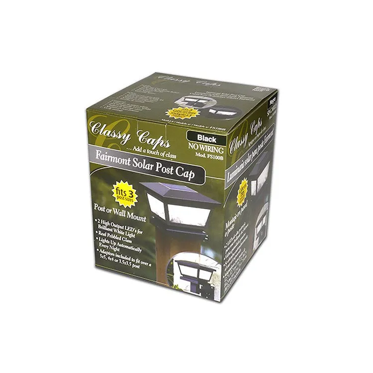 Fairmount 5" x 5"/4" x 4"/3.5" x 3.5" Solar Post Cap - Black 2-Pack