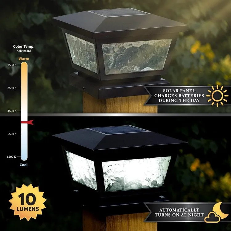Fairmount 5" x 5"/4" x 4"/3.5" x 3.5" Solar Post Cap - Black 2-Pack