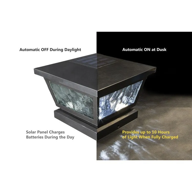 Fairmount 5" x 5"/4" x 4"/3.5" x 3.5" Solar Post Cap - Black 2-Pack