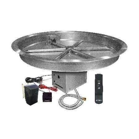 Firegear 33" Stainless Steel Round Pan Gas Fire Pit Insert FPB-33RBSTFS-N