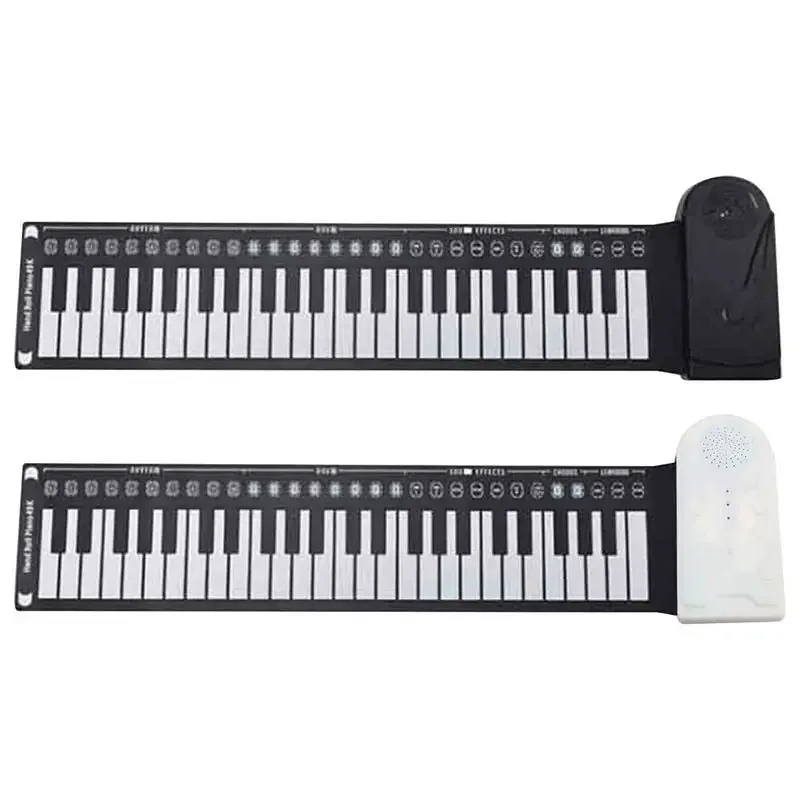 Flexible Roll Up Piano Keyboard Educational Electronic Digital Music Piano Keyboard 49 Keys Foldable Hand Roll Piano Portable