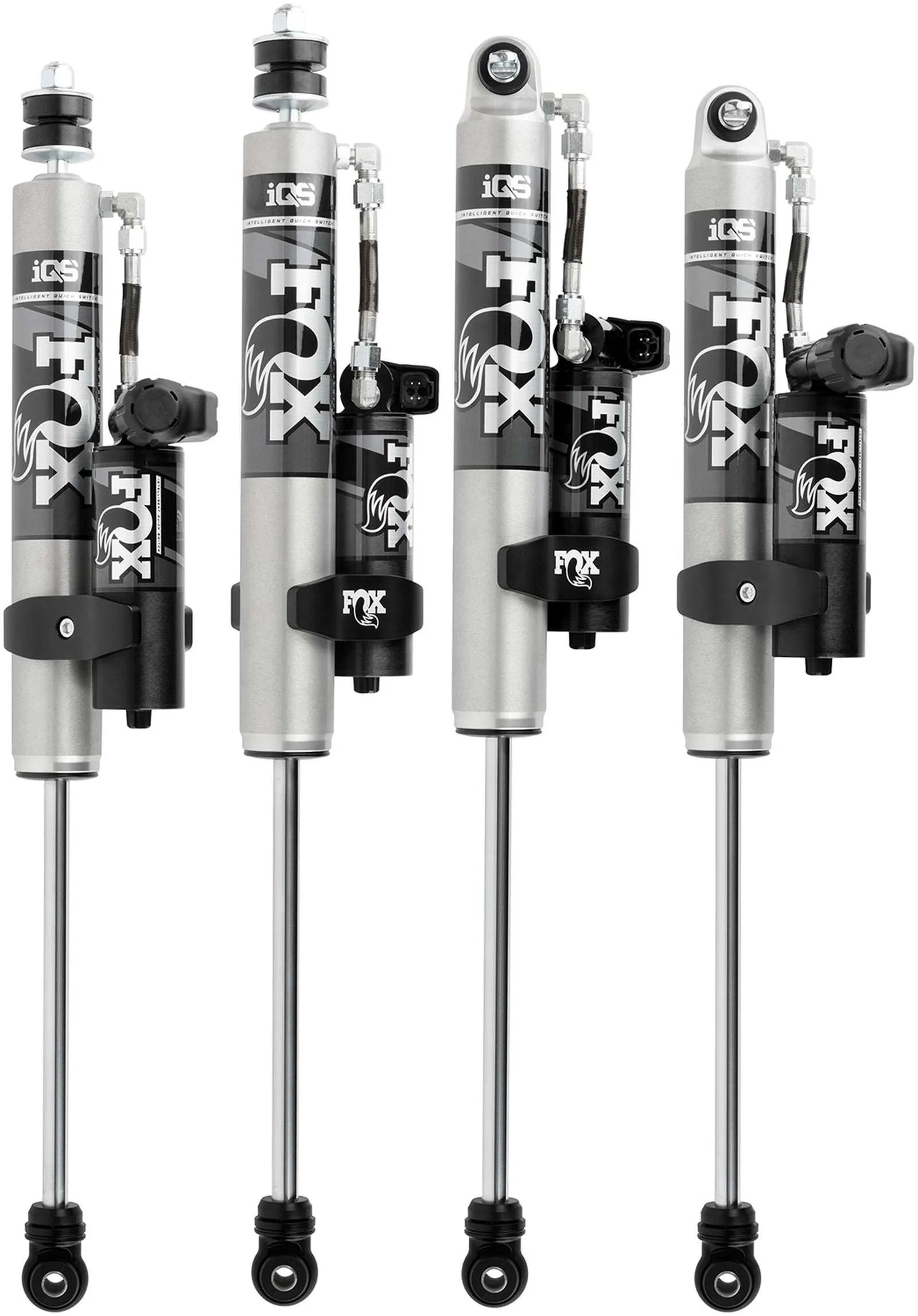 Fox 2.0 Performance Series IQS Reservoir Shocks Set for 2007-2018 Jeep Wrangler JK 4WD RWD w/2.5-4" lift