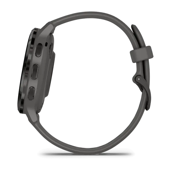 Garmin Venu 3S Slate Stainless Steel Bezel Silicone Band - Pebble Grey | 49-GAR-010-02785-00