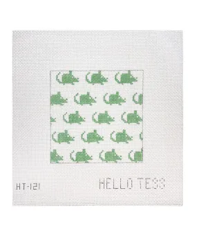 Green Mice Square Canvas