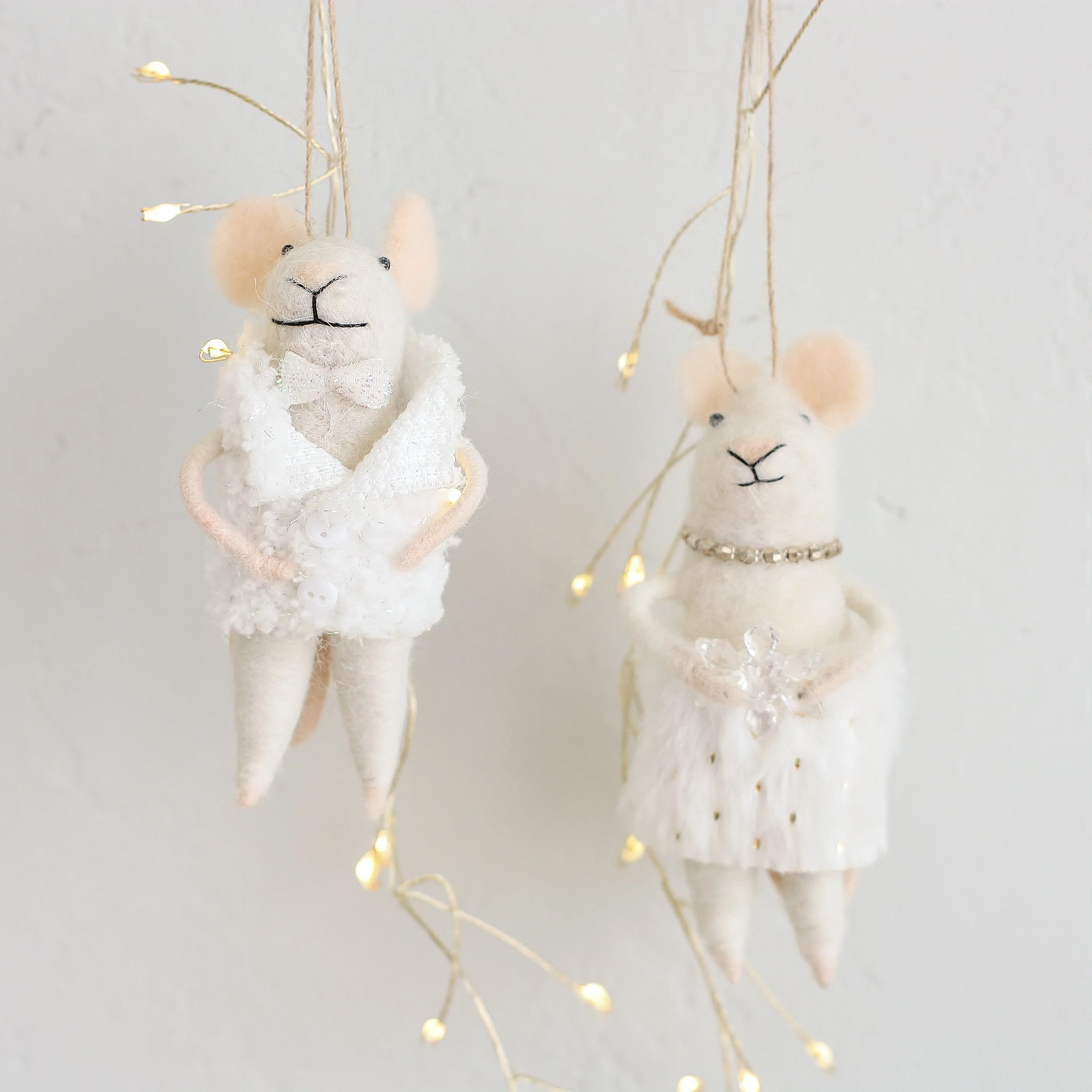 Holiday Felt Mice Ornaments