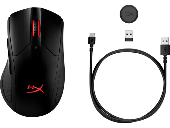 HP HyperX Pulsefire Dart Wireless Gaming Mouse, 16000 dpi, 6 Buttons, 2.4GHz, Black - 4P5Q4AA