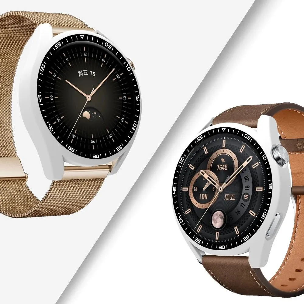 Huawei Watch GT 3 (46mm) hard cover with tempered glass - White
