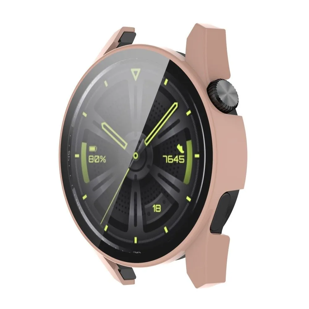 Huawei Watch GT 3 (46mm) PC cover with HD tempered glass - Pink