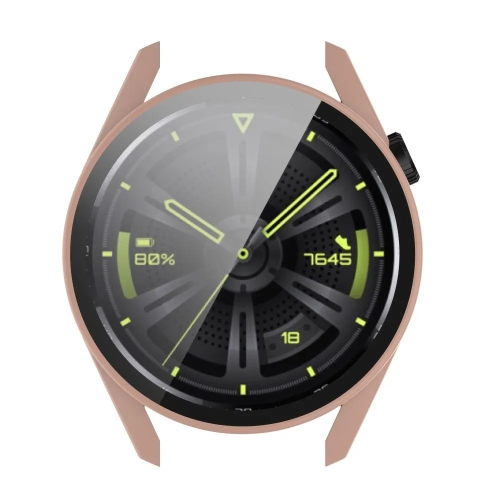 Huawei Watch GT 3 (46mm) PC cover with HD tempered glass - Pink
