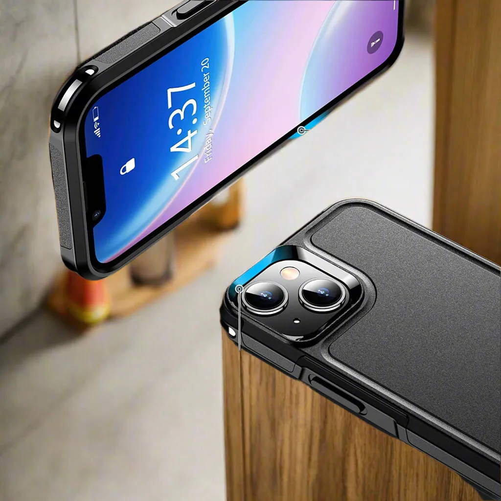 iPhone 14 Case Heavy Duty Full-Body Shockproof Case Black