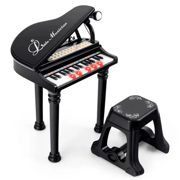 Kids Piano 31 Keys Kids Piano Keyboard with Stool and Piano Lid