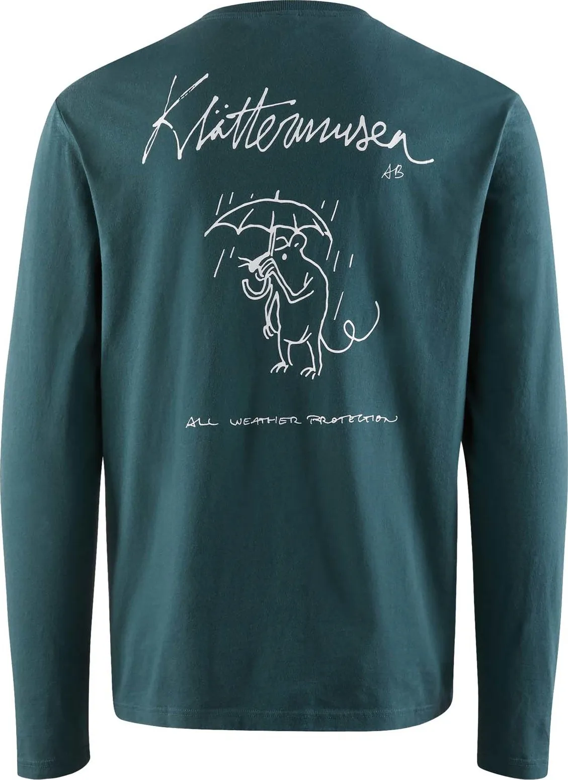 Klättermusen Men&#x27;s Runa Rain Mouse Long Sleeve Tee Dark Deep Sea | Buy Klättermusen Men&#x27;s Runa Rain Mouse Long Sleeve Tee Dark Deep Sea here | Outnorth