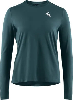 Klättermusen Women&#x27;s Runa Rain Mouse Long Sleeve Tee Dark Deep Sea | Buy Klättermusen Women&#x27;s Runa Rain Mouse Long Sleeve Tee Dark Deep Sea here | Outnorth