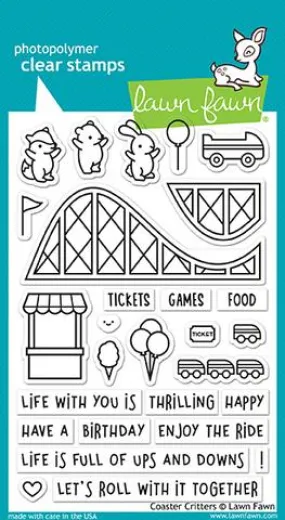 Lawn Fawn - Coaster Critters - clear stamp set