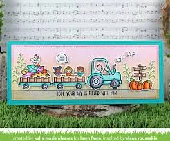 Lawn Fawn - Hay There, Hayrides! mice add-on - clear stamp set