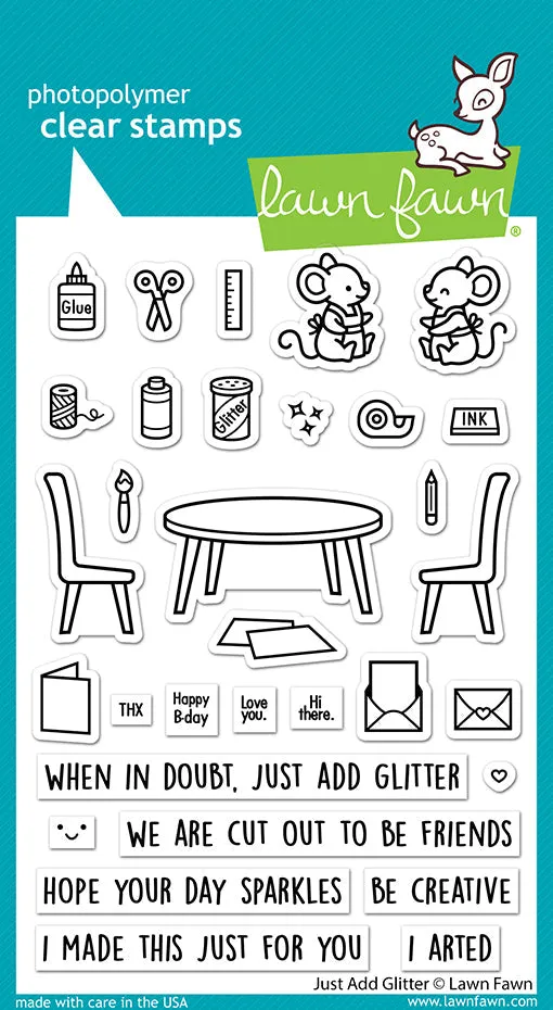 LAWN FAWN: Just Add Glitter | Stamp