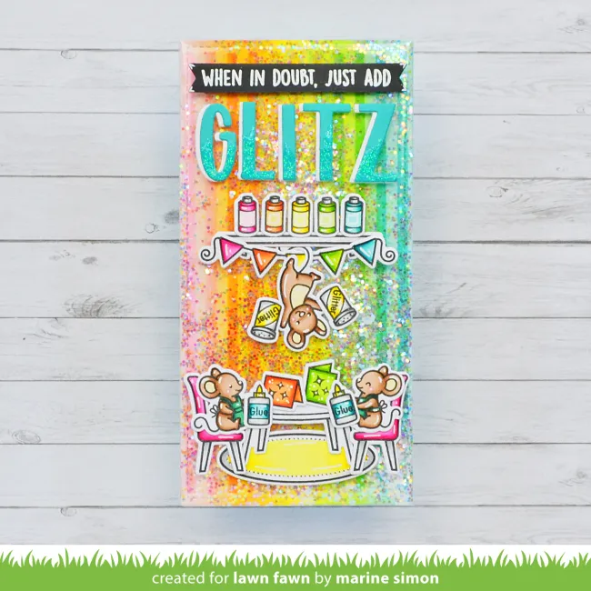 LAWN FAWN: Just Add Glitter | Stamp