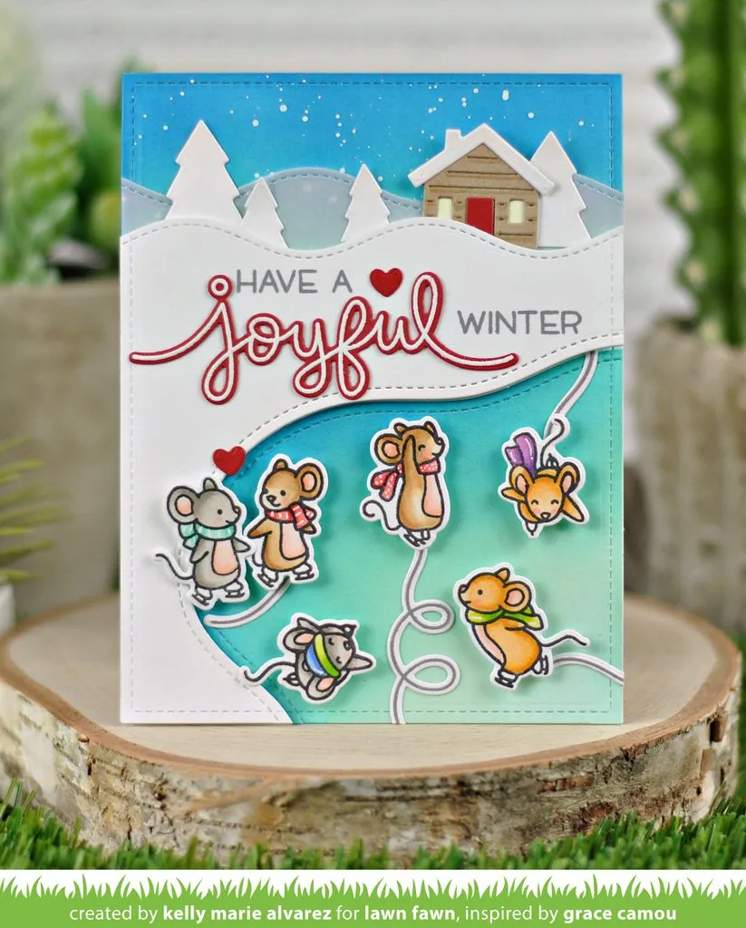 LAWN FAWN: Mice on Ice | Stamp