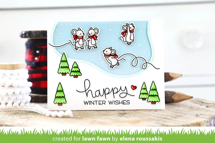 LAWN FAWN: Mice on Ice | Stamp