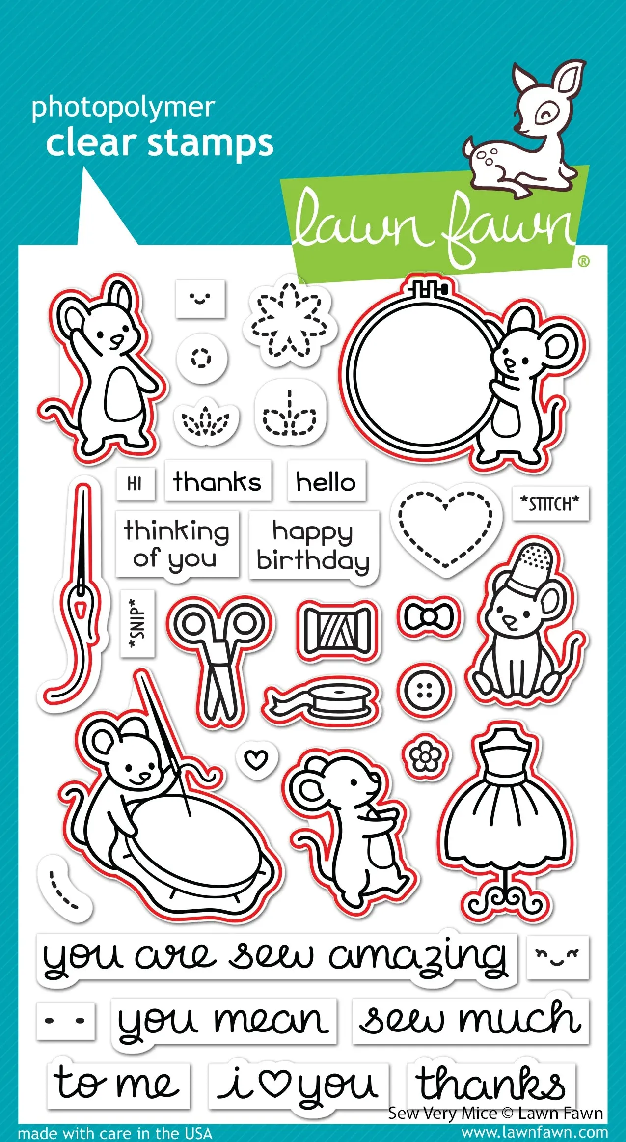 Lawn Fawn - sew very mice - lawn cuts - lawn cuts