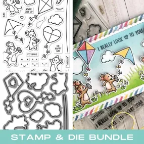 LAWN FAWN: Whoosh, Kites | Stamp & Lawn Cuts Die Bundle
