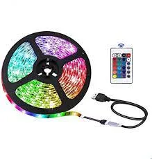 LED Strip Light w/60 Red, Green, Blue LEDs; Length 2M; Remote