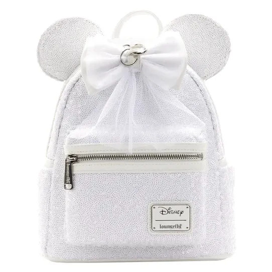 Loungefly x Disney Minnie Sequin Wedding Mini Backpack
