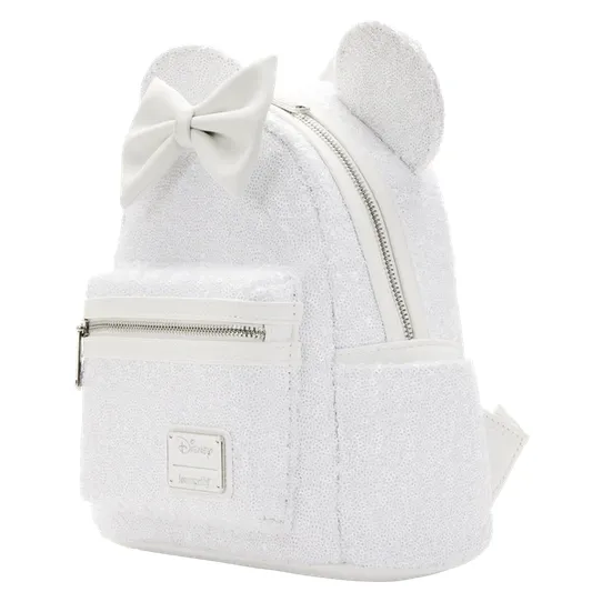 Loungefly x Disney Minnie Sequin Wedding Mini Backpack