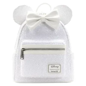 Loungefly x Disney Minnie Sequin Wedding Mini Backpack
