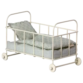 Maileg - Cot bed - Micro blue