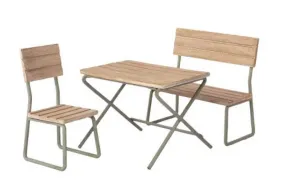 Maileg  Garden Set, Table, chair and bench