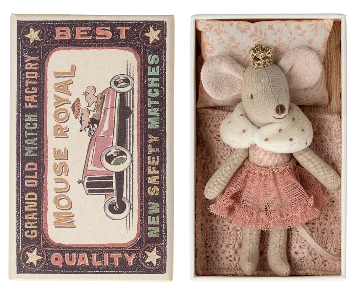 Maileg Princess Mouse - Little Sister in Matchbox
