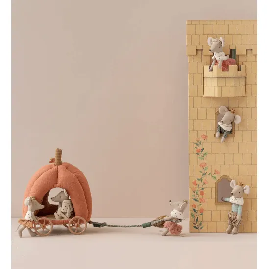Maileg Pumpkin Carriage, Mouse