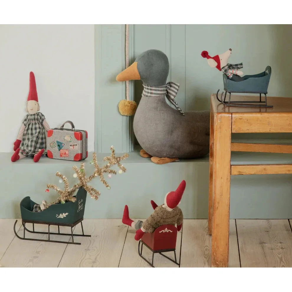 Maileg sleigh for mice - green