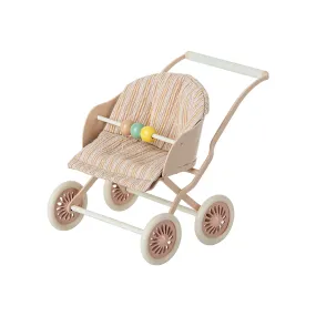 Maileg Stroller, Baby Mice - Rose
