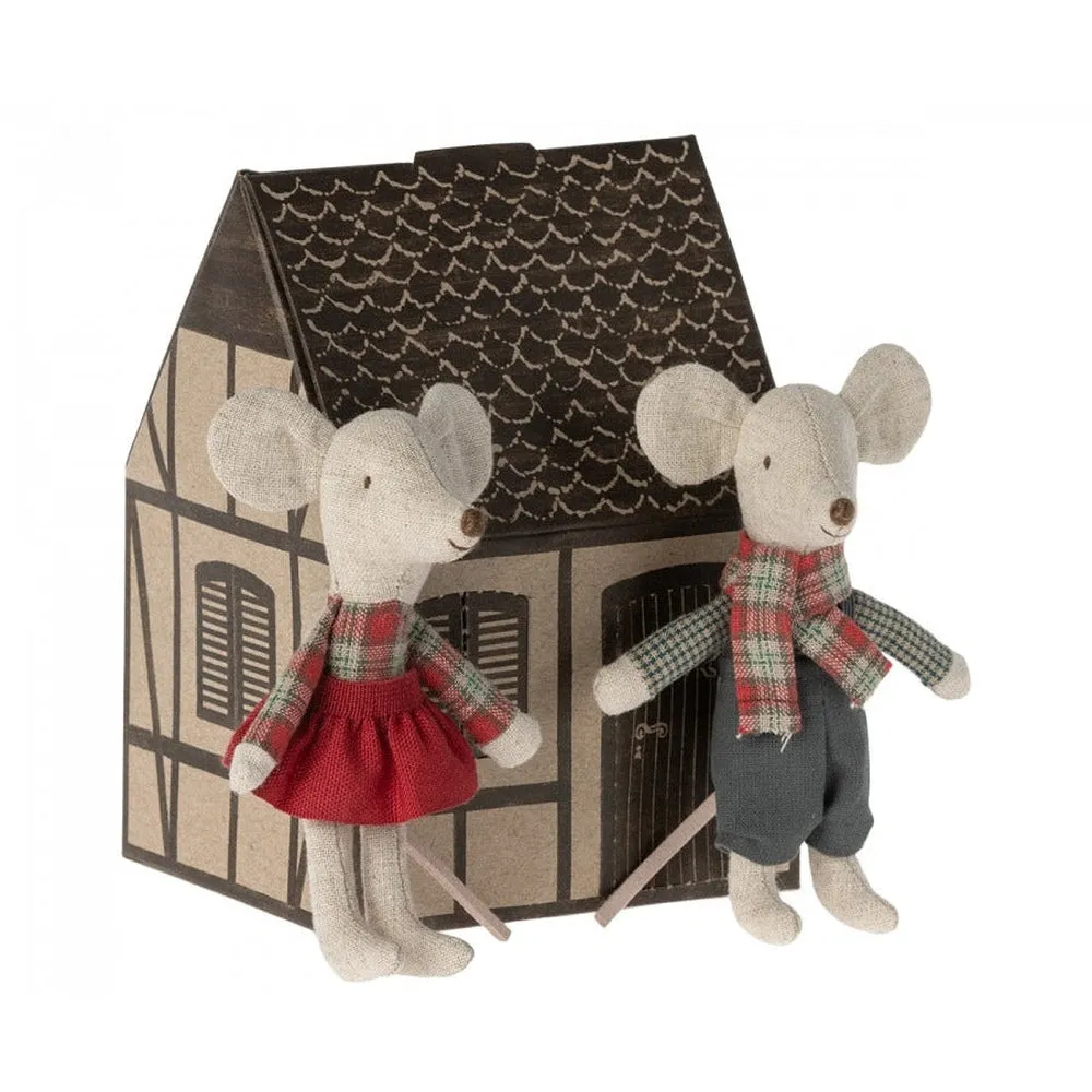 Maileg winter mice twins little brother and sister