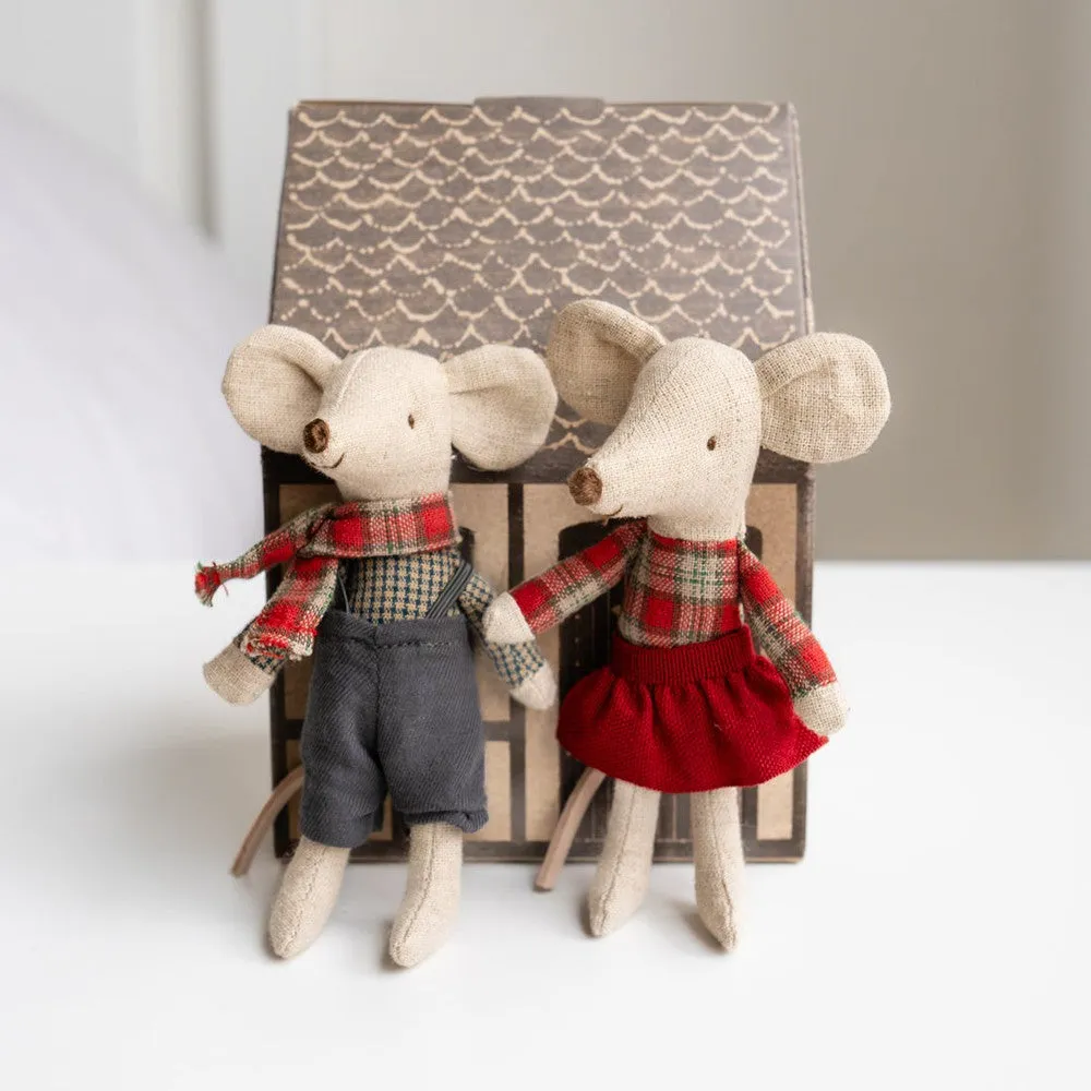 Maileg winter mice twins little brother and sister
