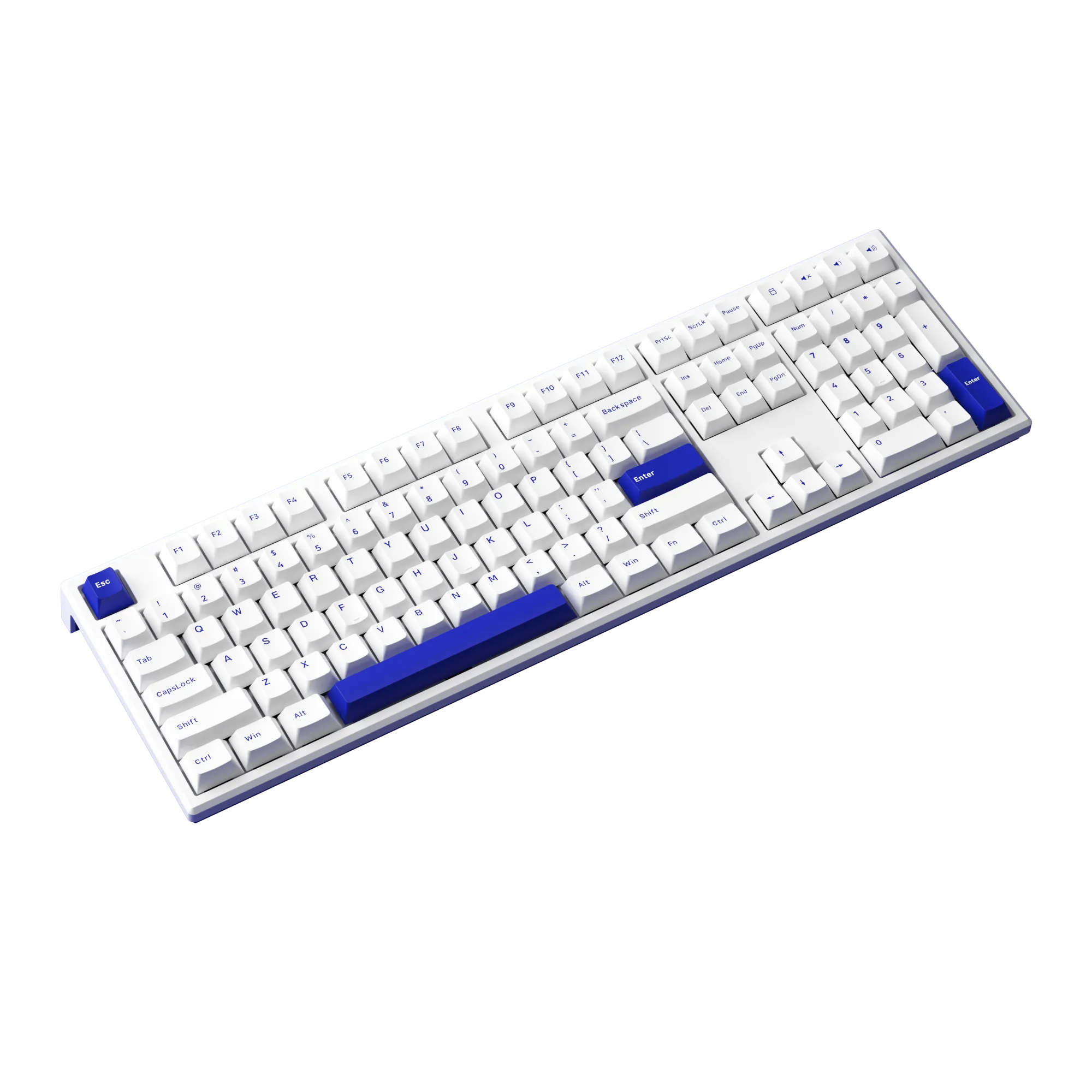 MG108B Blue on White