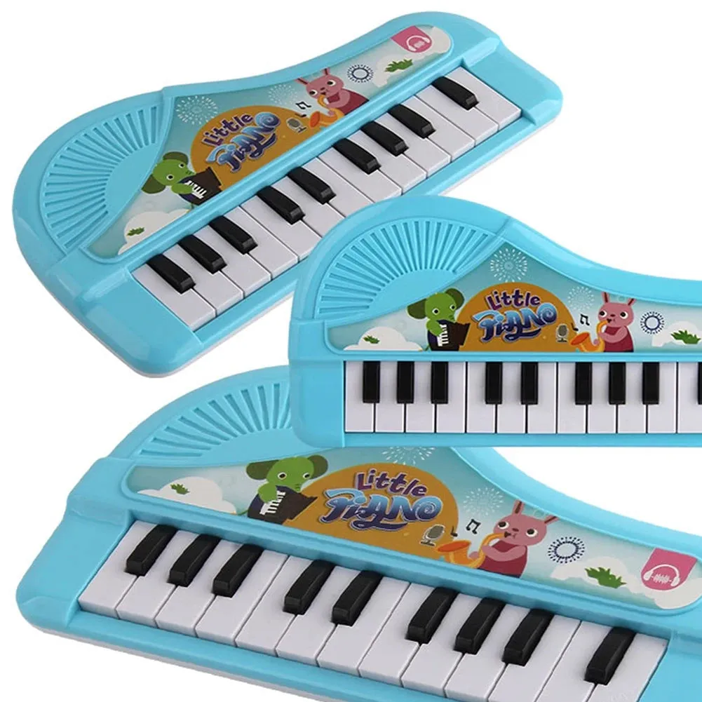 Mini Piano Toy Birthday Gift Musical Piano Toy Teaching Musical Instrument Multi-function Keyboard with 13 Keys for Girl Boy