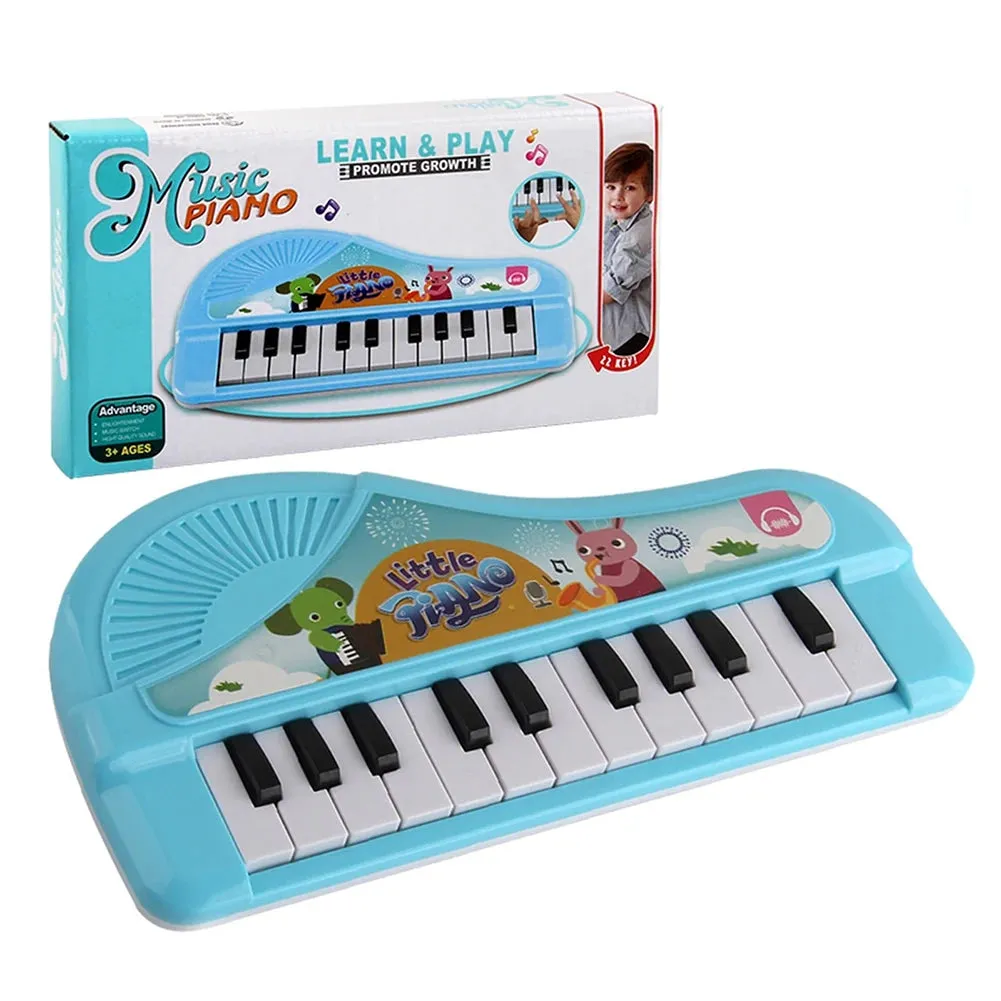 Mini Piano Toy Birthday Gift Musical Piano Toy Teaching Musical Instrument Multi-function Keyboard with 13 Keys for Girl Boy