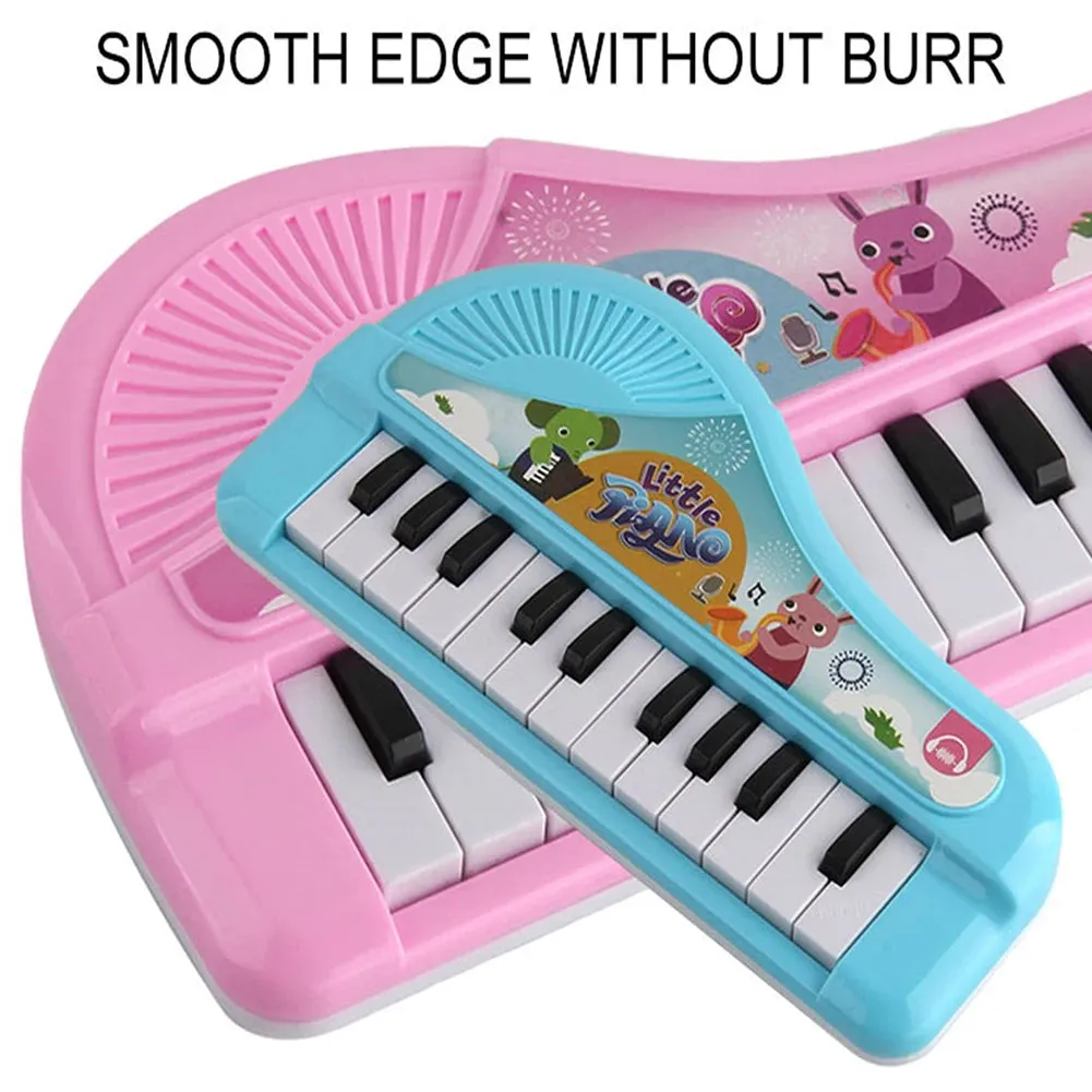 Mini Piano Toy Birthday Gift Musical Piano Toy Teaching Musical Instrument Multi-function Keyboard with 13 Keys for Girl Boy