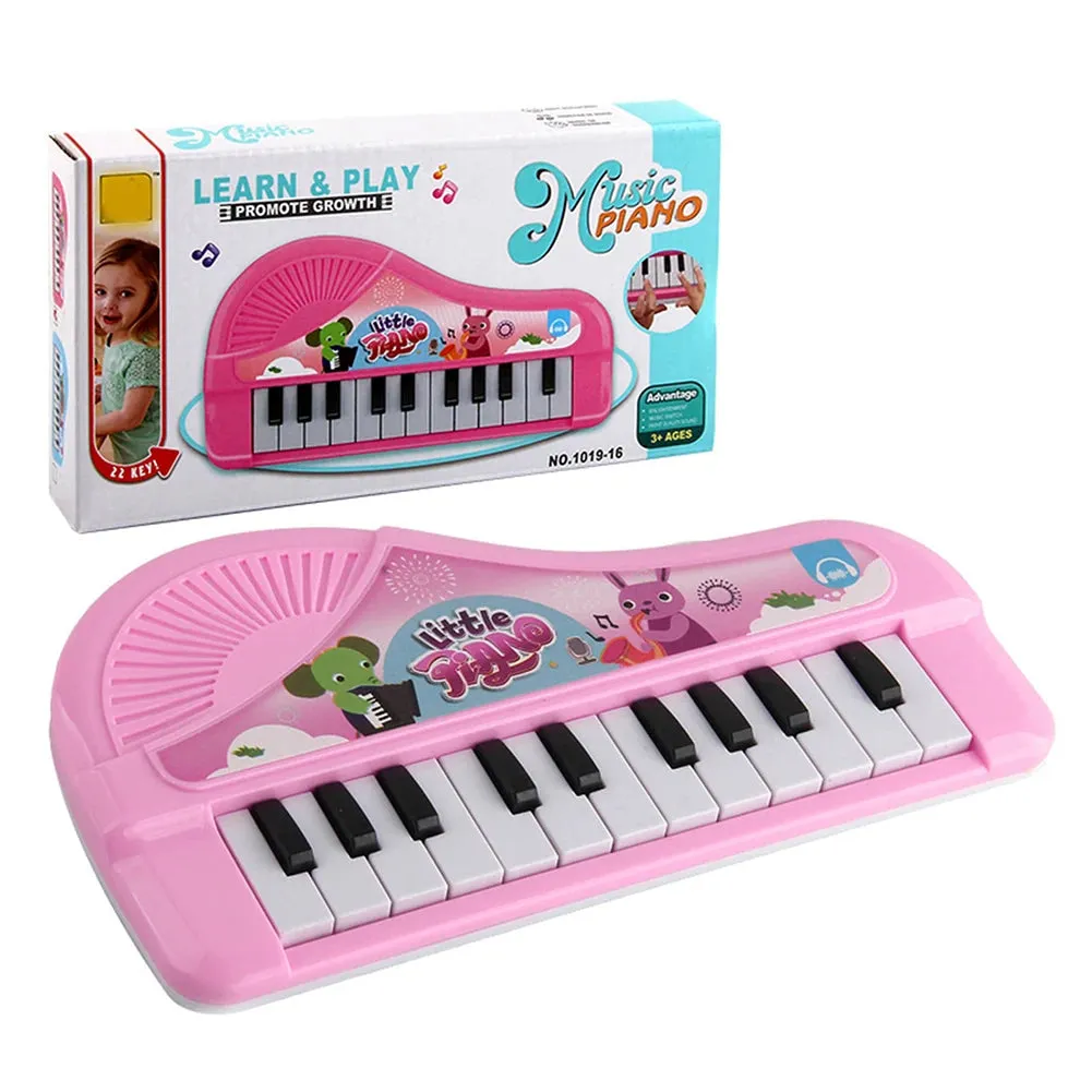 Mini Piano Toy Birthday Gift Musical Piano Toy Teaching Musical Instrument Multi-function Keyboard with 13 Keys for Girl Boy